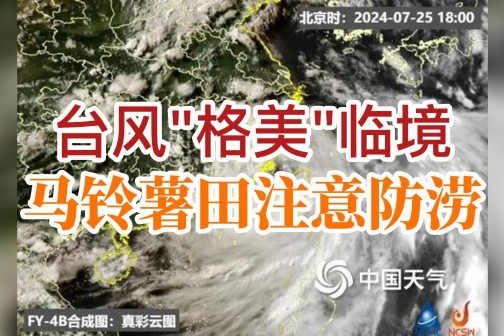 臺(tái)風(fēng)“格美”臨境，馬鈴薯田注意防澇 ()
